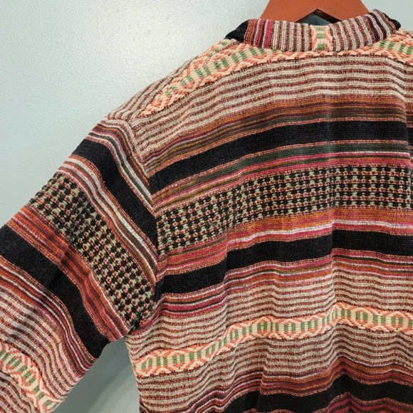 Vintage‎ Flashback Festive Boho Ethnic Womens Size Medium Textured Jacket - Picture 9 of 11
